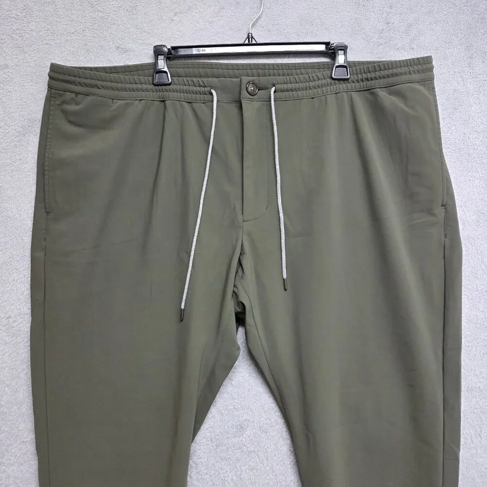 Proper Cloth Pants Mens 46x30 Green The Milano Performance Jogger Travel Comfort
